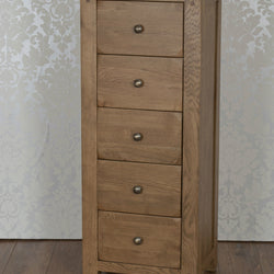 Bryce 5 Tallboy Drawers - Brown