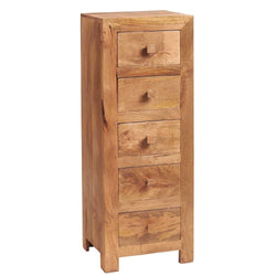 Castiel 5 Tallboy Drawers - Light Walnut