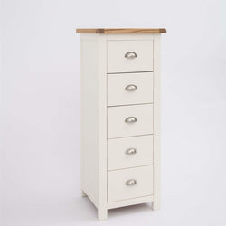 Corbin 5 Tallboy Drawers - Off White
