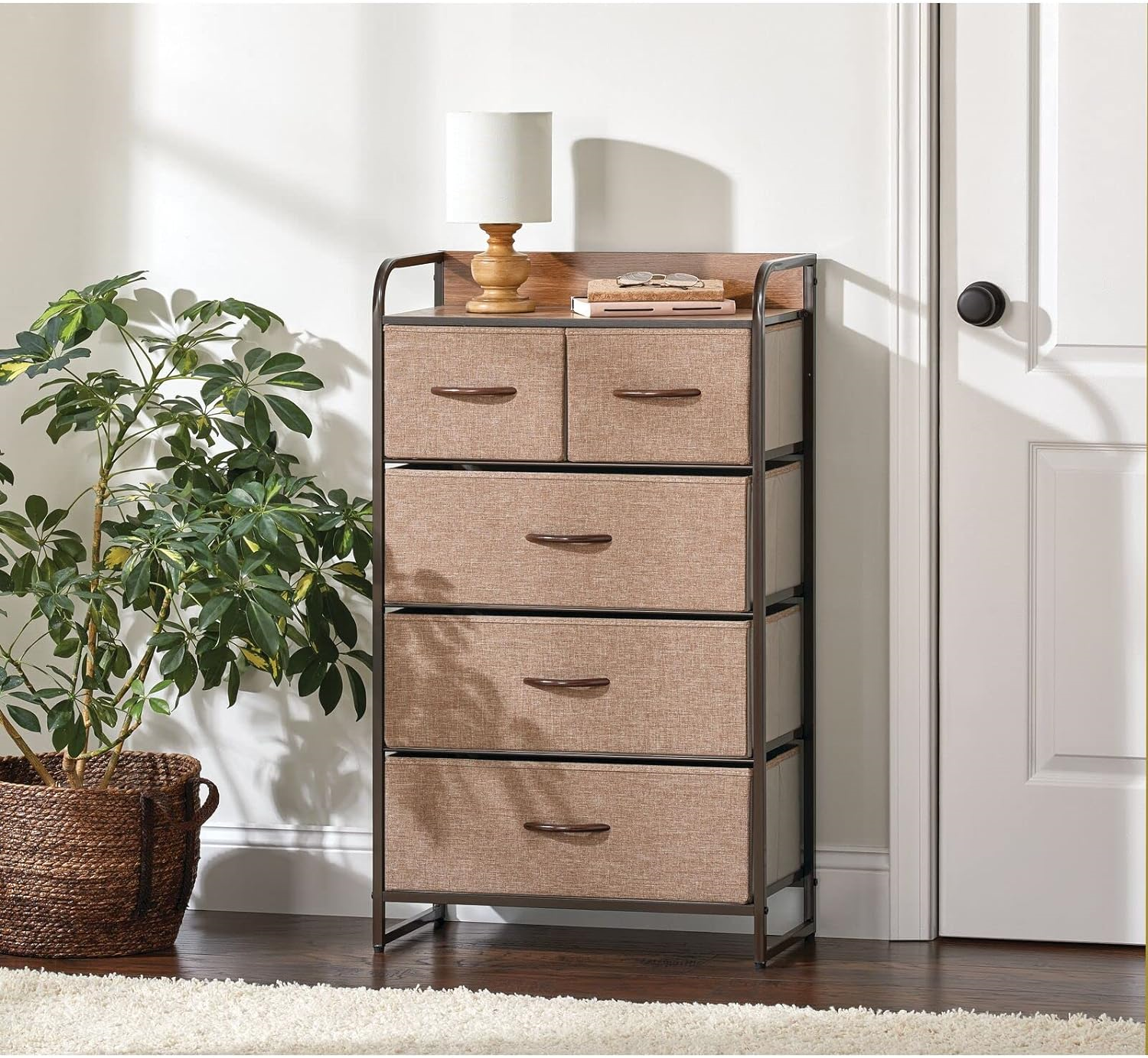 Malik 5 Tallboy Drawers - Brown