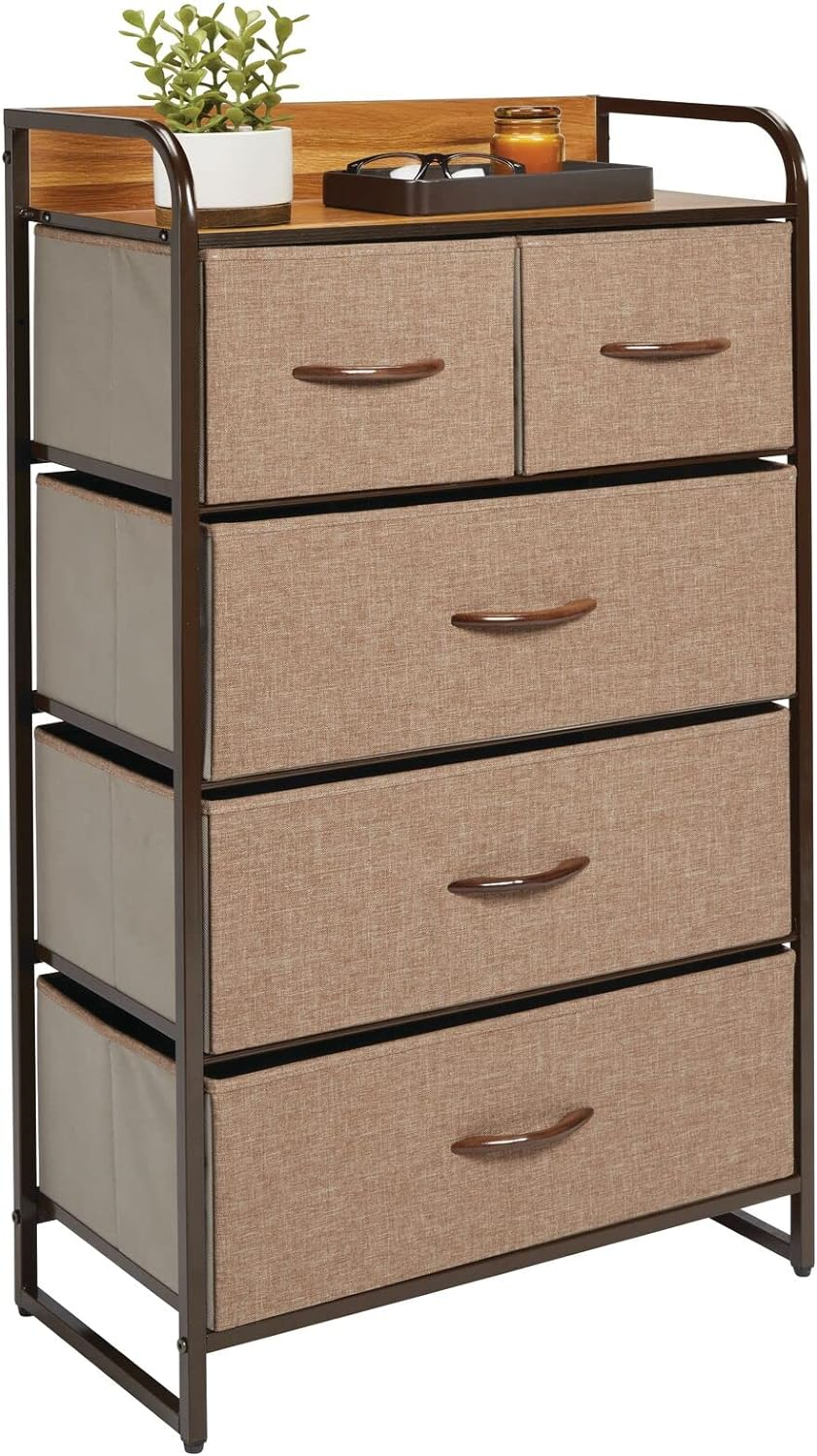 Malik 5 Tallboy Drawers - Brown