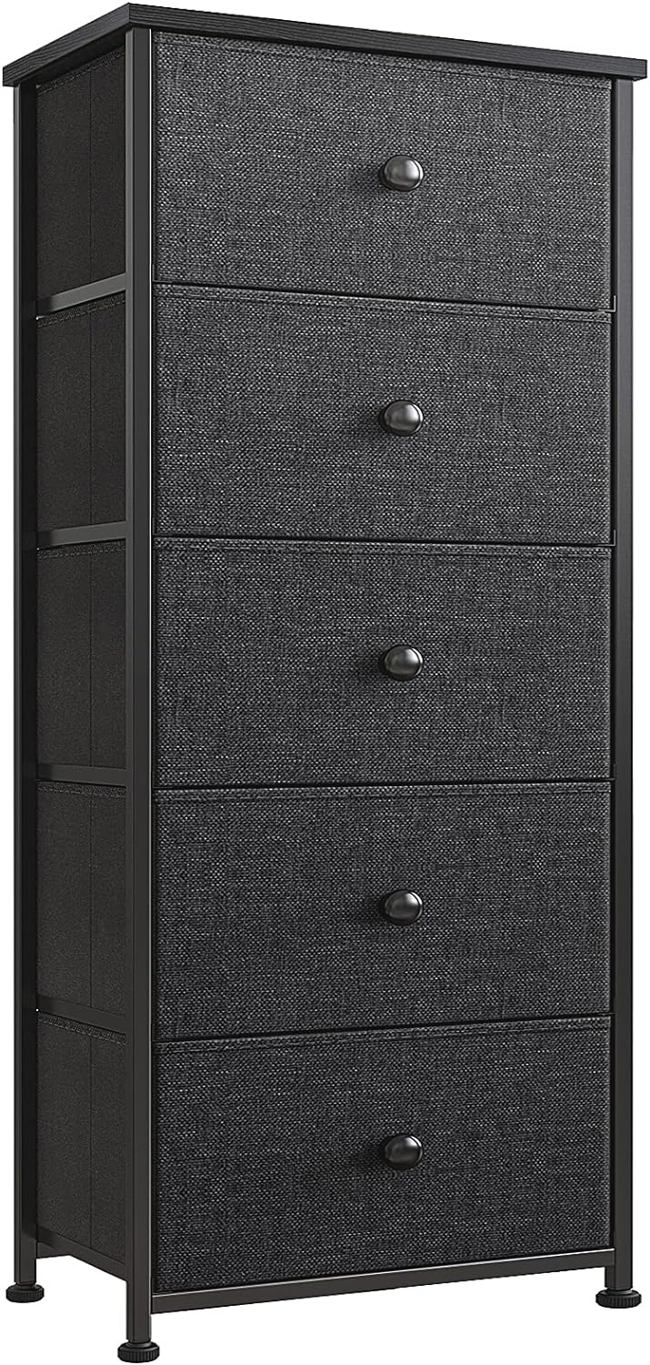 Reid 5 Tallboy Drawers - Black