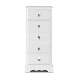 Rosie 5 Tallboy Drawers - True White