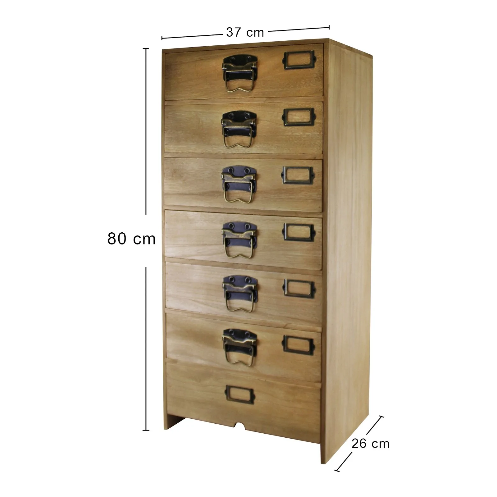 Tamia 7 Tallboy Drawers - Brown
