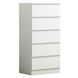 Tara 5 Tallboy Drawers - Matt White