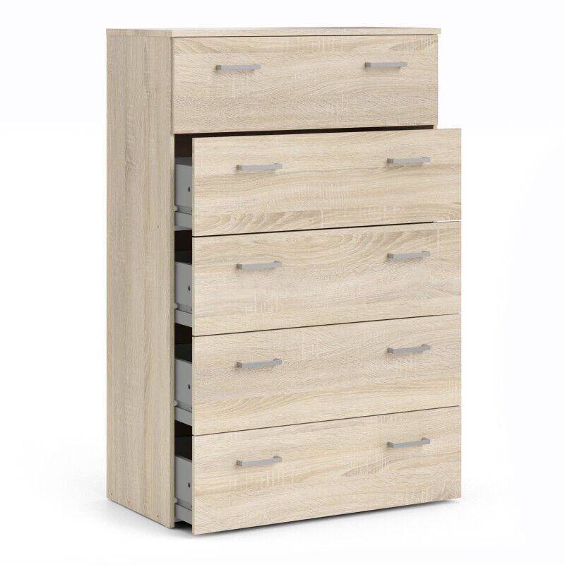 Tyrell 5 Tallboy Drawers - Oak