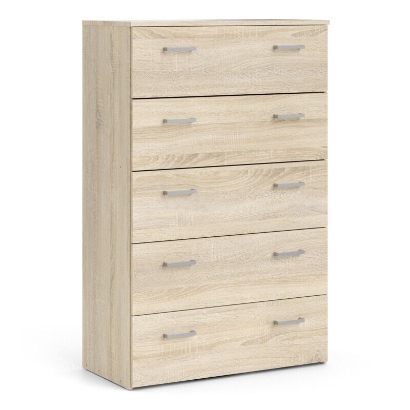 Tyrell 5 Tallboy Drawers - Oak