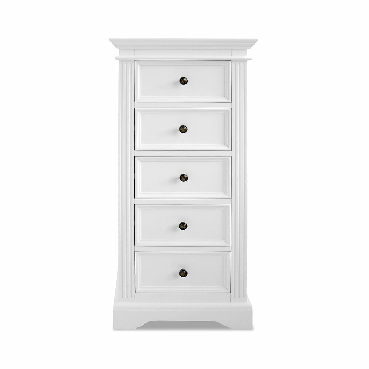 Willy 5 Tallboy Drawers - White