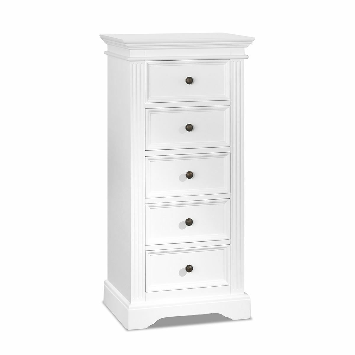 Willy 5 Tallboy Drawers - White