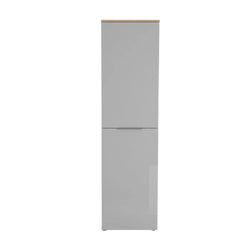 Adhara 1 Door Wardrobe - Oak and Grey Glass
