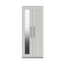 Agatha 2 Door Wardrobe - Mirrored and White
