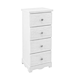 Amias 4 Drawer Tallboy - White