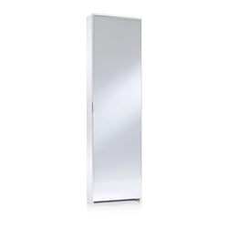 Aminah Shoe Cupboard - White and Mirrored