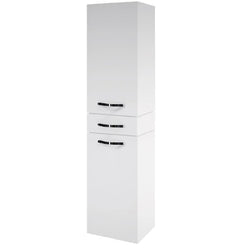 Amora 2 Door Tallboy Bathroom Cabinet with Drawer - Matt White