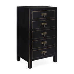 Anais 5 Drawer Tallboy - Black