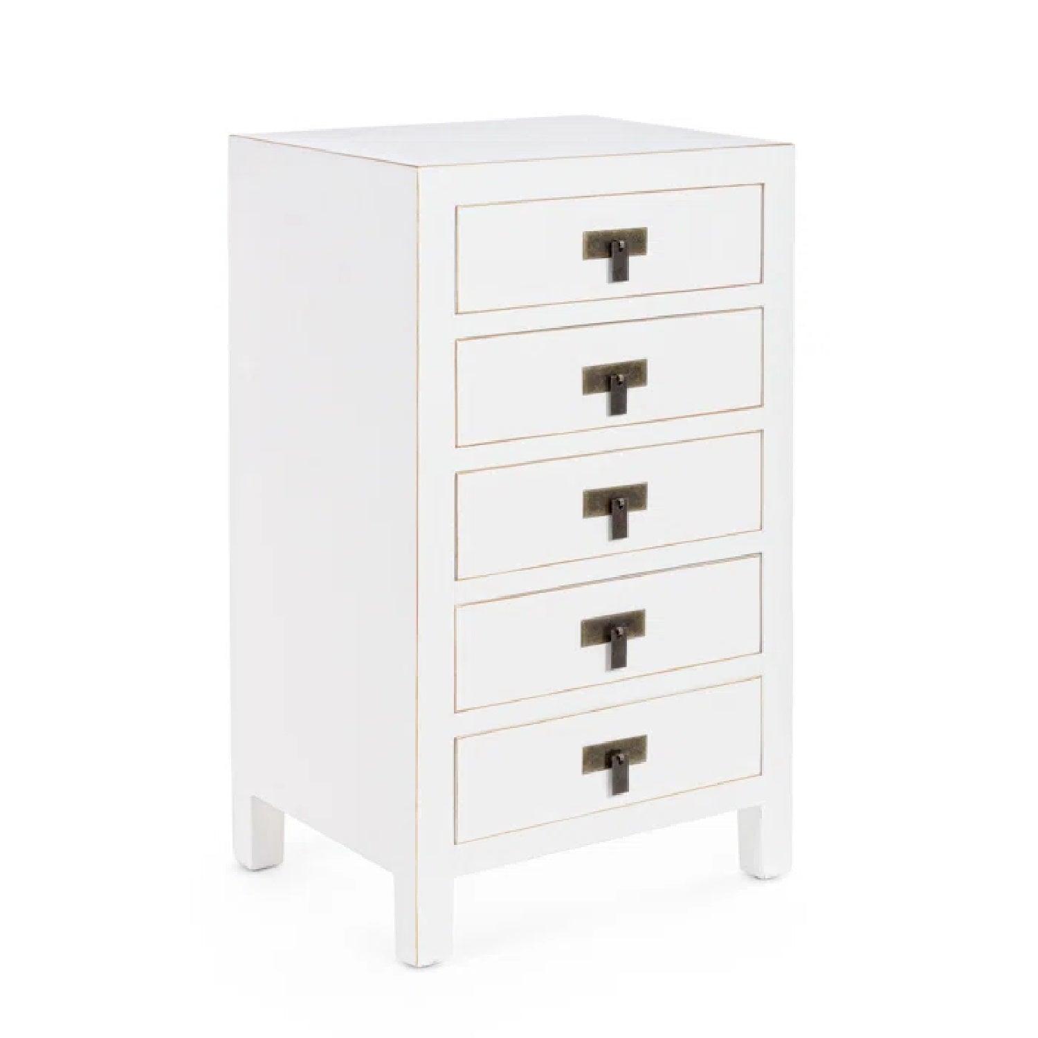 Anais 5 Tallboy Drawers - White