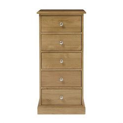 Apara 5 Drawer Tallboy - Light Oak