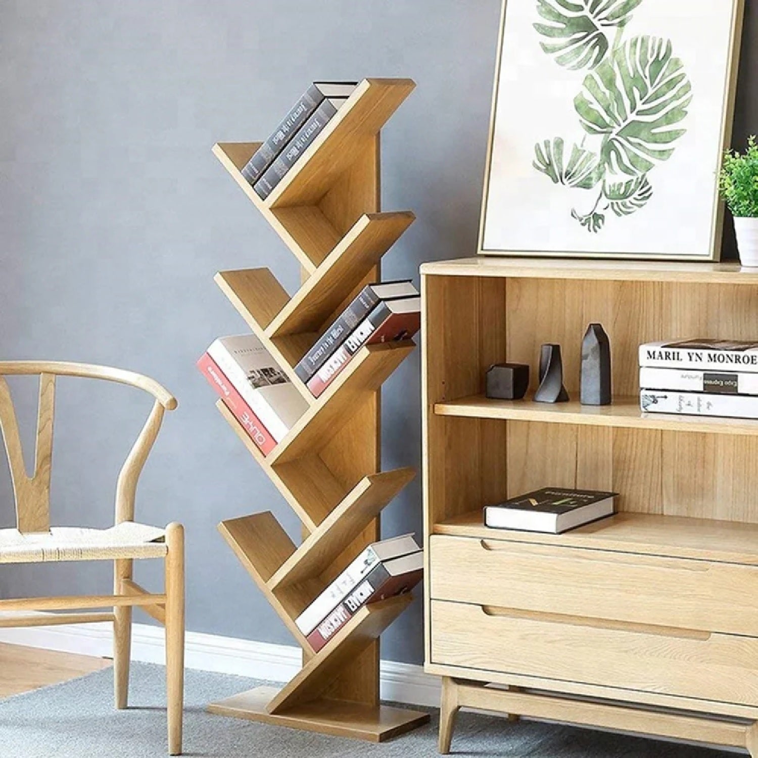 Arnaud Tall Bookcase - Natural