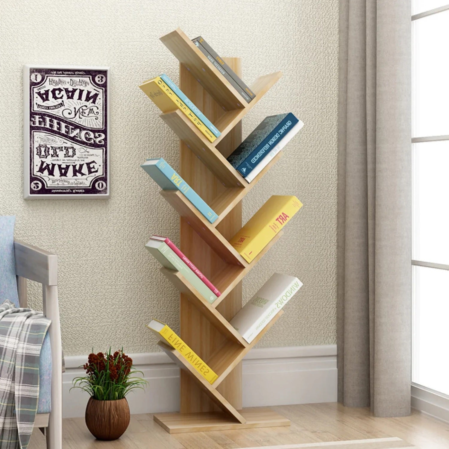 Arnaud Tall Bookcase - Natural