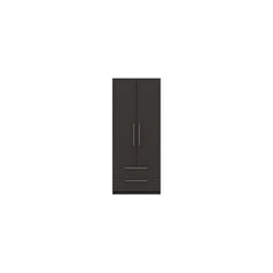 Astrid 2 Door Wardrobe with Drawers - Graphite Gloss
