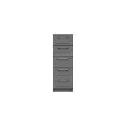 Astrid 5 Drawer Tallboy - Dust Grey Gloss