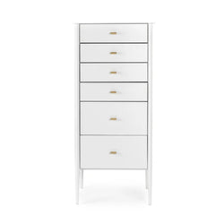 Aubree 6 Drawer Tallboy - White