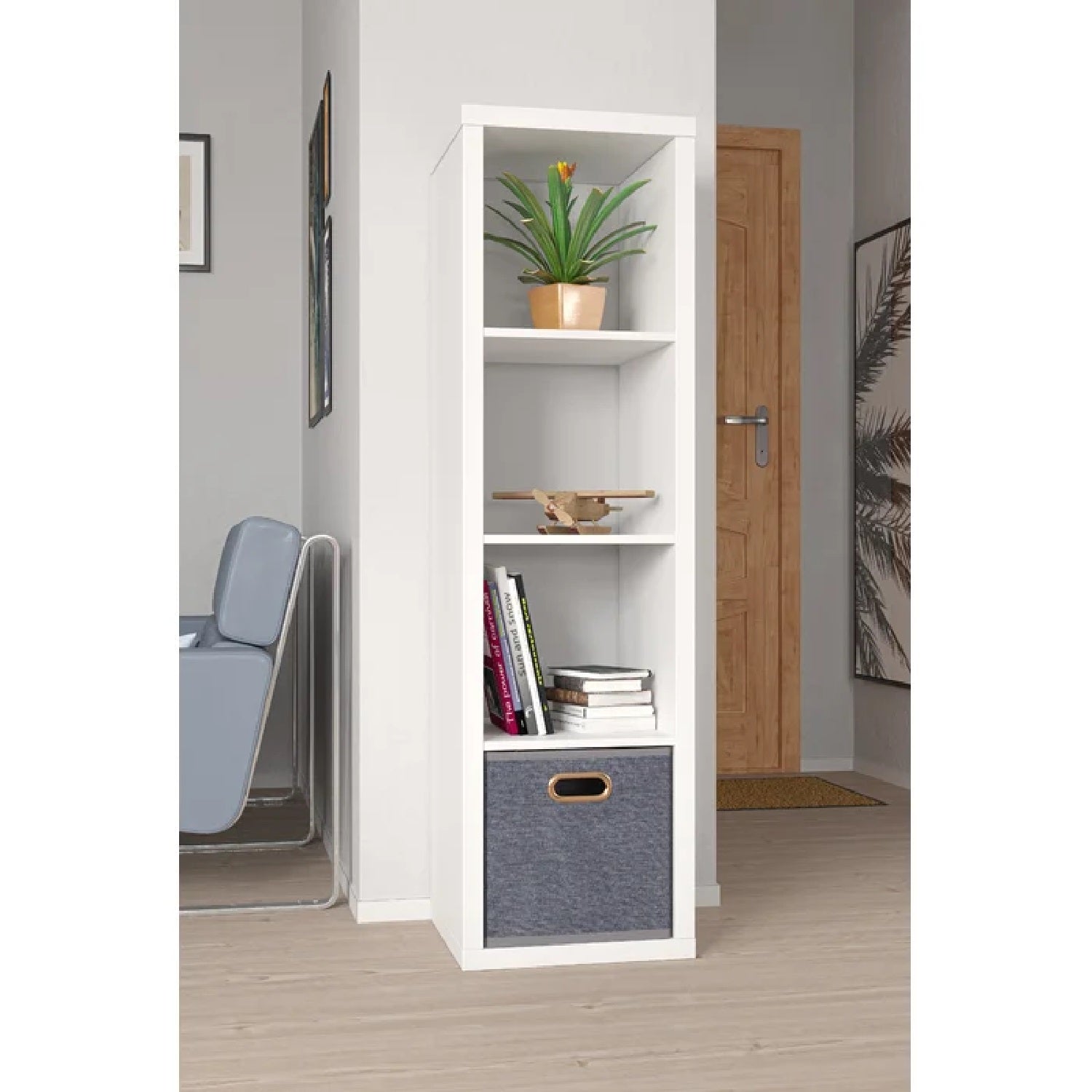 Beau Tall Bookcase - White