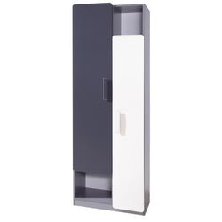 Bene Tall Bookcase - Graphite Grey and White