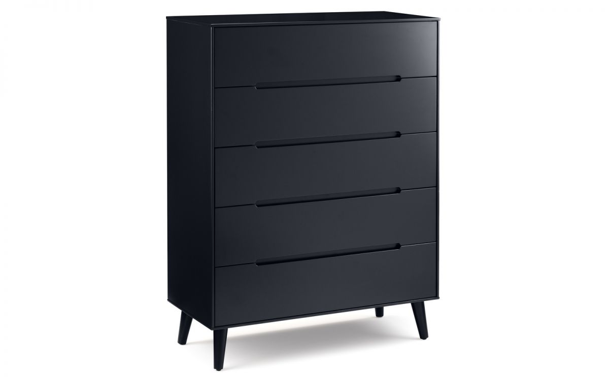 Berte 5 Tallboy Drawers - Anthracite