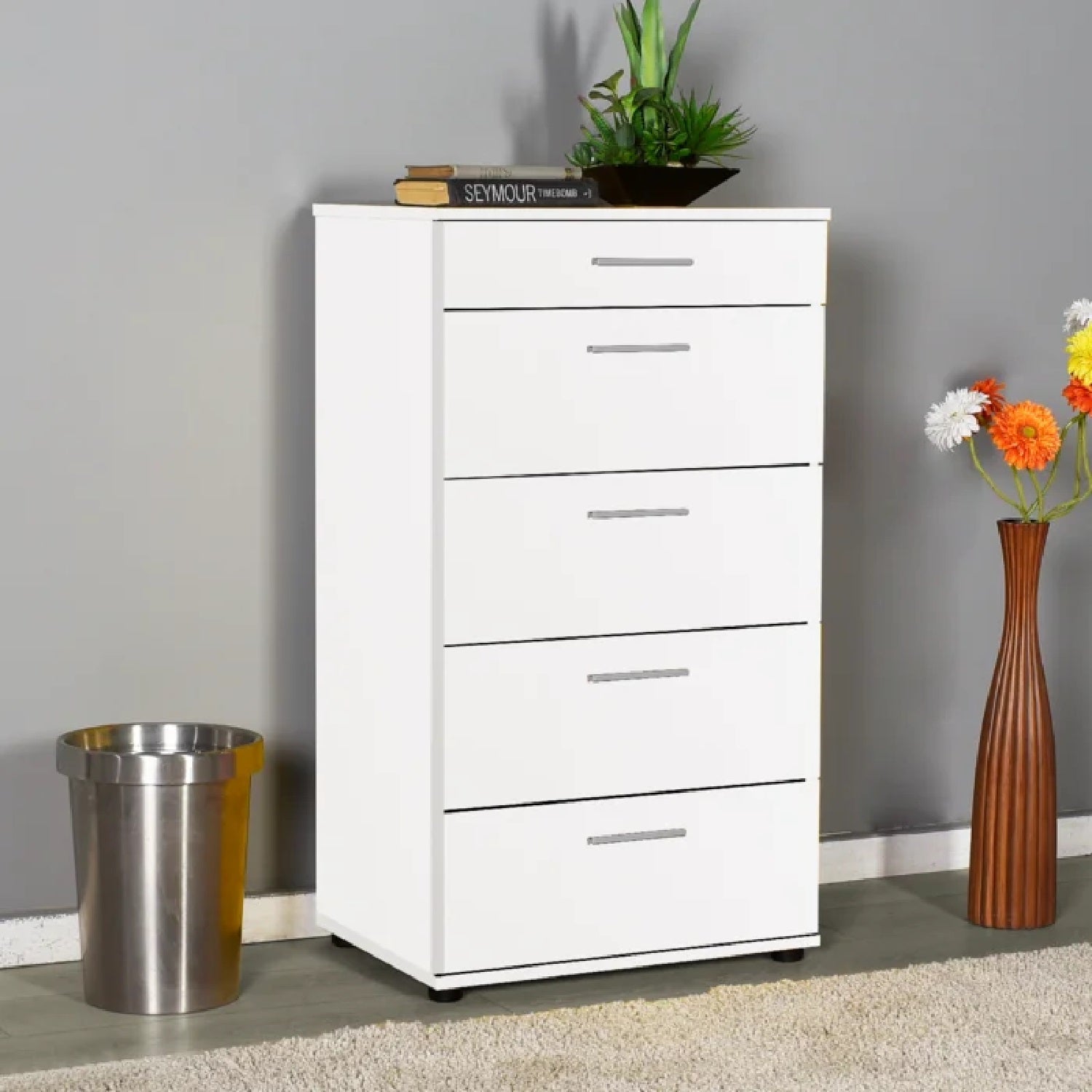 Bjorn 5 Tallboy Drawers - White