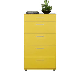 Bjorn 5 Drawer Tallboy - Yellow