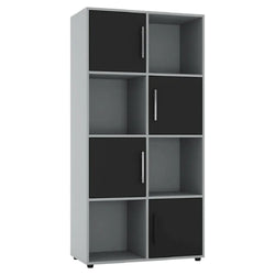 Bodie 60cm W Tall Bookcase - Grey and Black