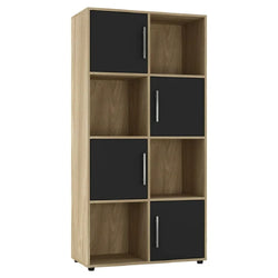 Bodie 60cm W Tall Bookcase - Oak and Black