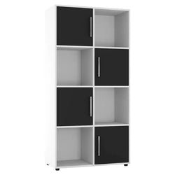 Bodie 60cm W Tall Bookcase - White and Black