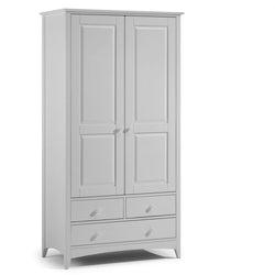 Catia 2 Door Tallboy Wardrobe with Drawers - Dove Grey