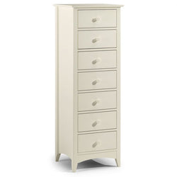 Catia 7 Tallboy Drawers - Stone White