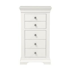 Chace 5 Drawer Tallboy - Warm White