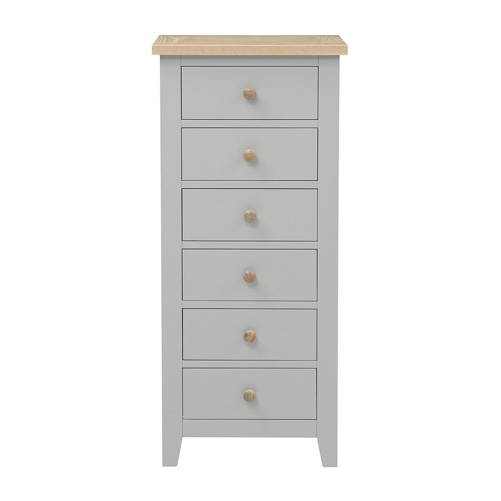 Chelsea 6 Tallboy Drawers - Grey