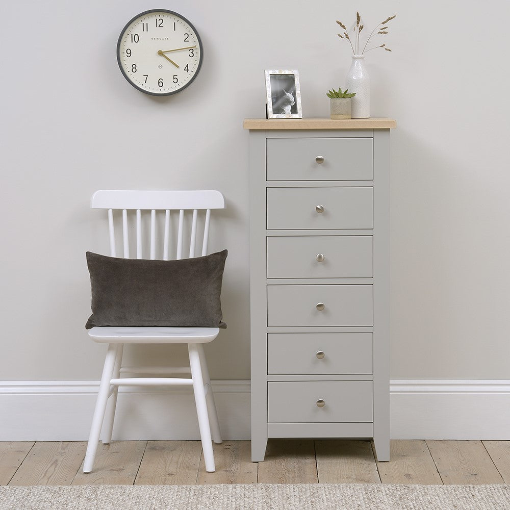 Chelsea 6 Tallboy Drawers - Grey