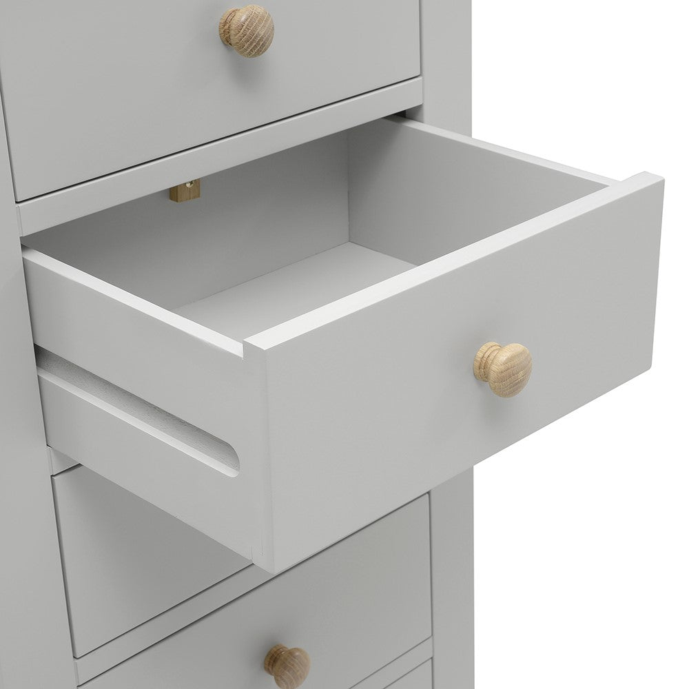 Chelsea 6 Tallboy Drawers - Grey
