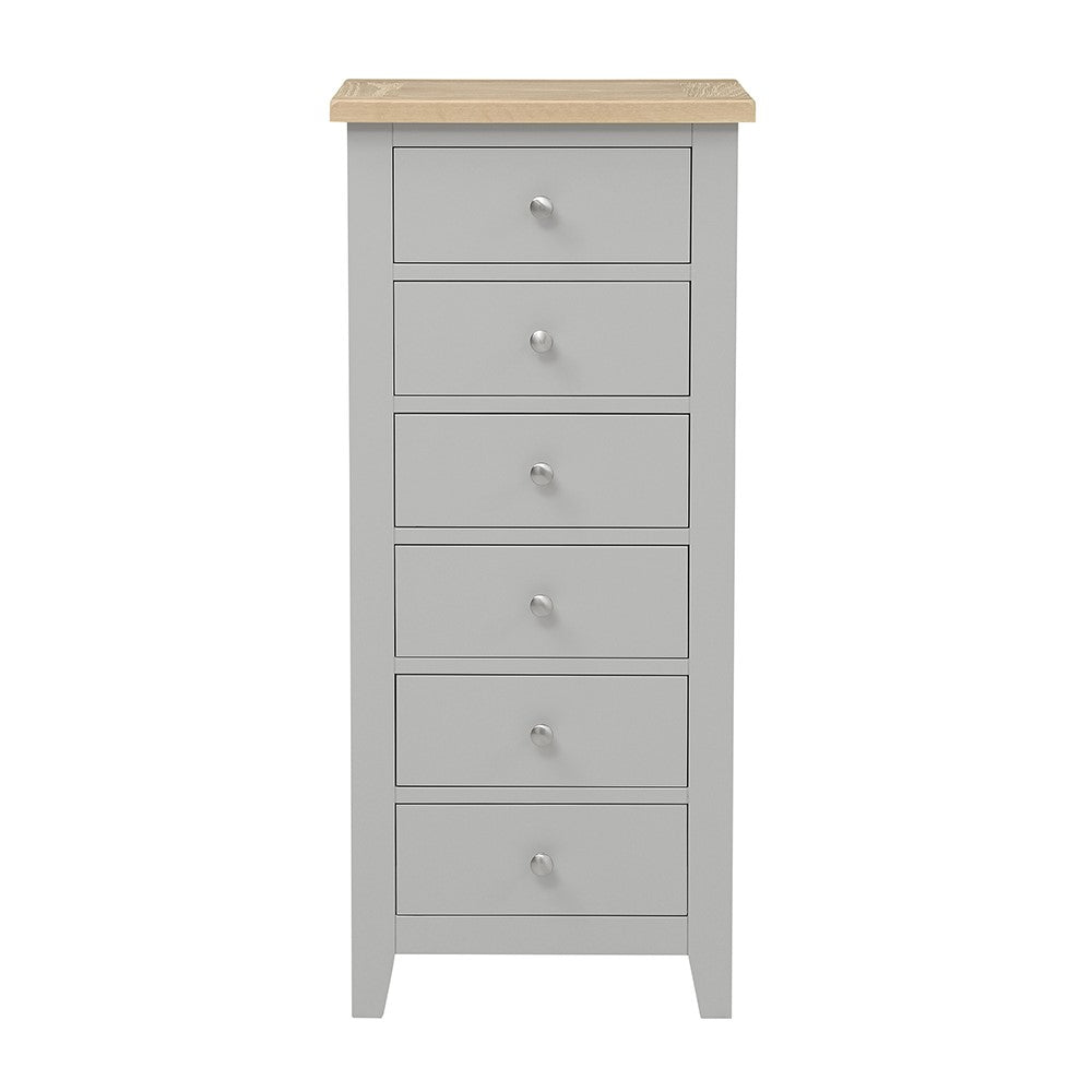 Chelsea 6 Tallboy Drawers - Grey