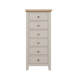 Chelsea 6 Drawer Tallboy - Stone