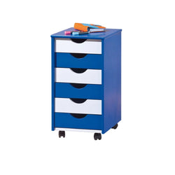 Connor 6 Drawer Tallboy - White and Blue
