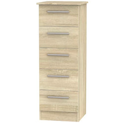 Cyra 39.5cm W 5 Drawer Tallboy - Bardolino