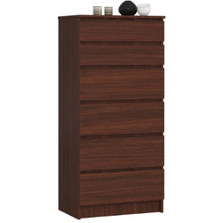 Elora 6 Drawer Tallboy - Dark Brown