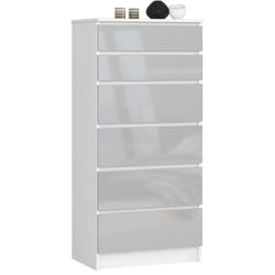 Elora 6 Drawer Tallboy - Metallic Gloss