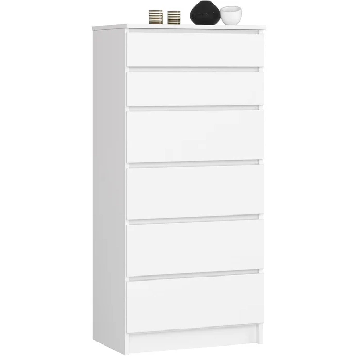 Elora 6 Tallboy Drawers - White