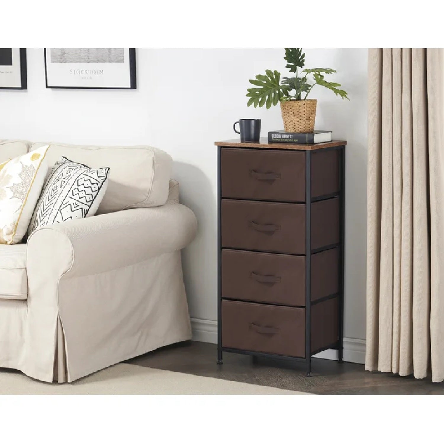 Emeri 4 Tallboy Drawers - Brown