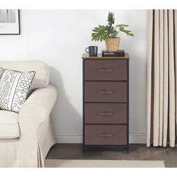 Emeri 4 Drawer Tallboy - Brown