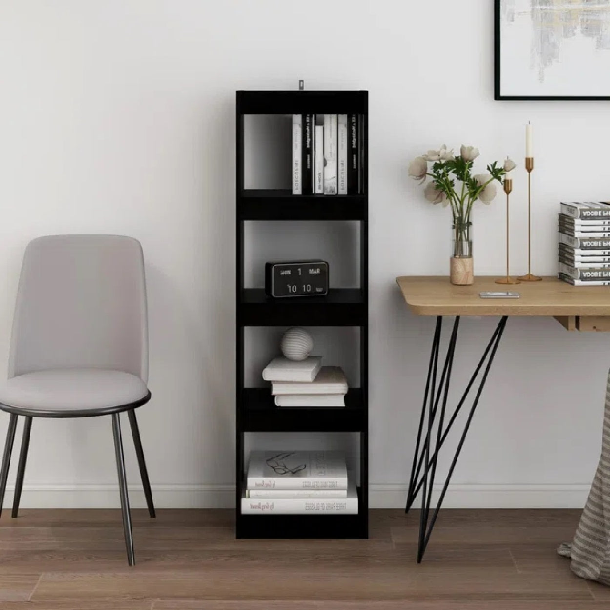 Jarell Tall Bookcase - Black